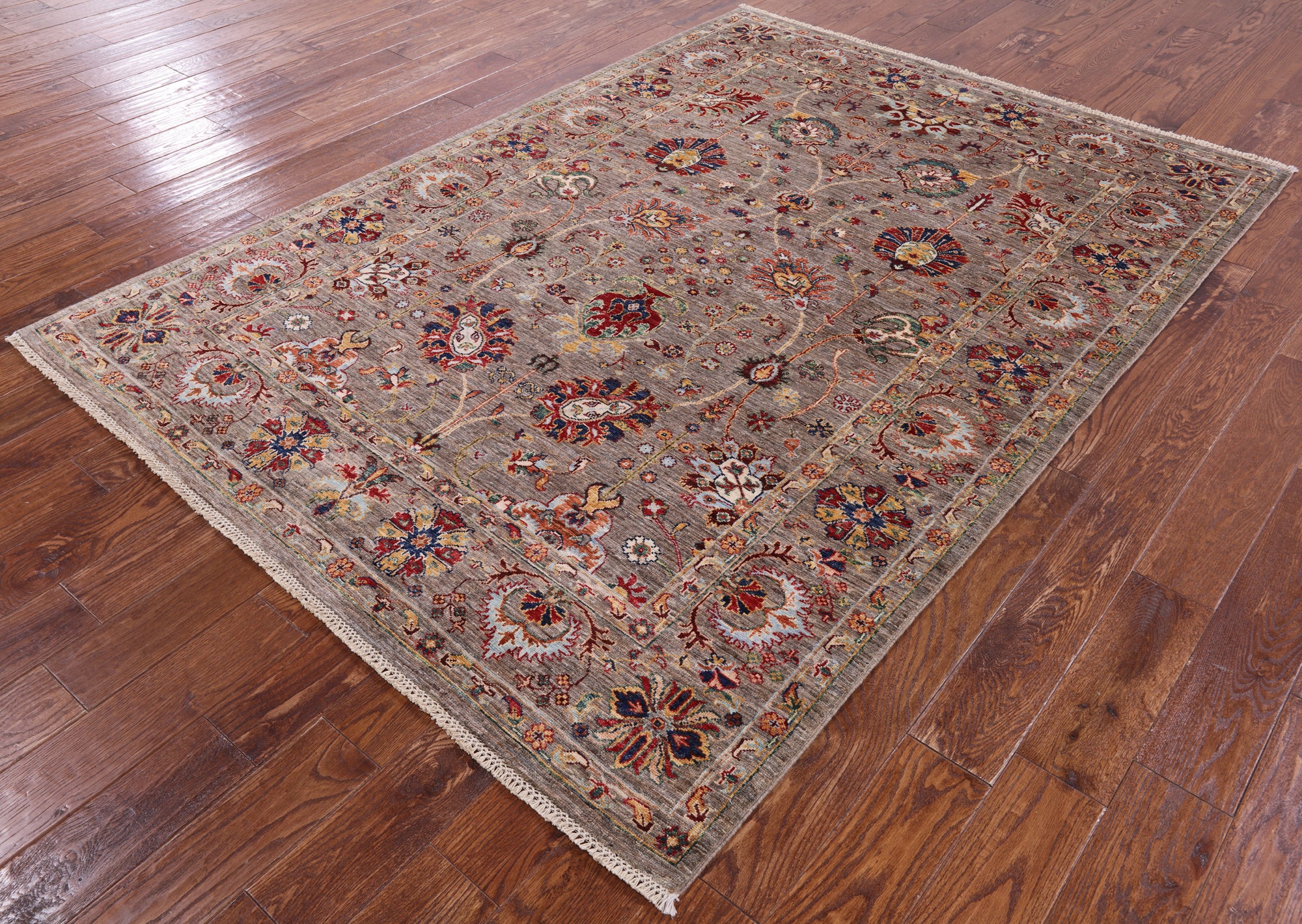 Peshawar Handmade Wool Rug - 5' 8" X 7' 11" - Golden Nile