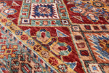 Blue Khorjin Persian Gabbeh Handmade Wool Rug - 5' 8" X 7' 10" - Golden Nile