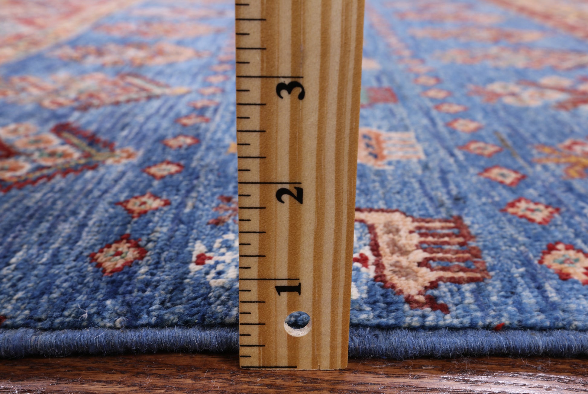 Blue Khorjin Persian Gabbeh Handmade Wool Rug - 5' 8" X 7' 10" - Golden Nile