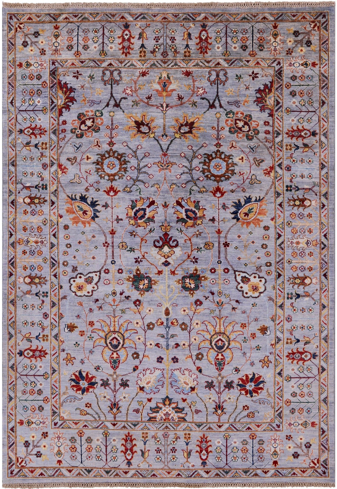 Peshawar Hand Knotted Wool Rug - 5' 7" X 7' 11" - Golden Nile
