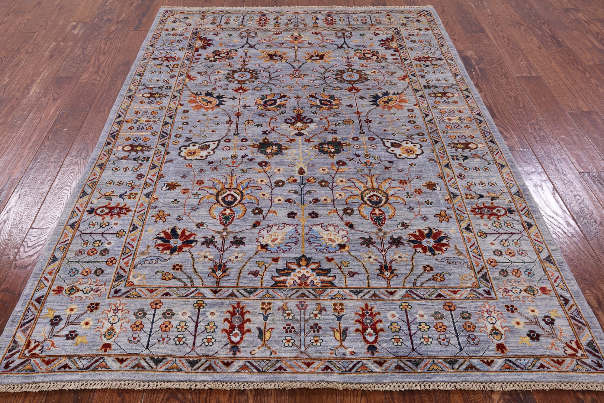 Peshawar Hand Knotted Wool Rug - 5' 7" X 7' 11" - Golden Nile