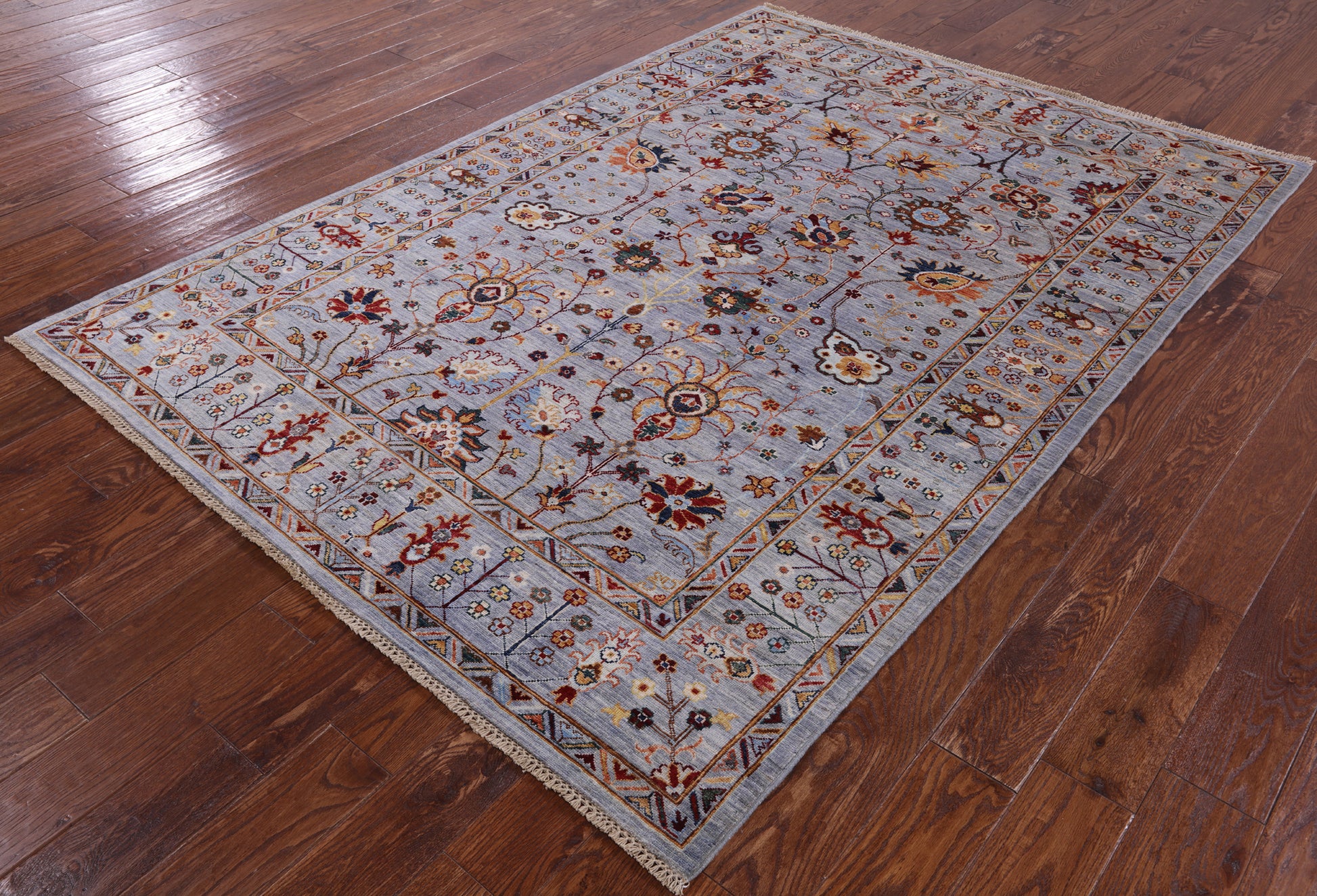 Peshawar Hand Knotted Wool Rug - 5' 7" X 7' 11" - Golden Nile