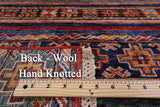 Khorjin Persian Gabbeh Hand Knotted Wool Rug - 4' 1" X 5' 11" - Golden Nile