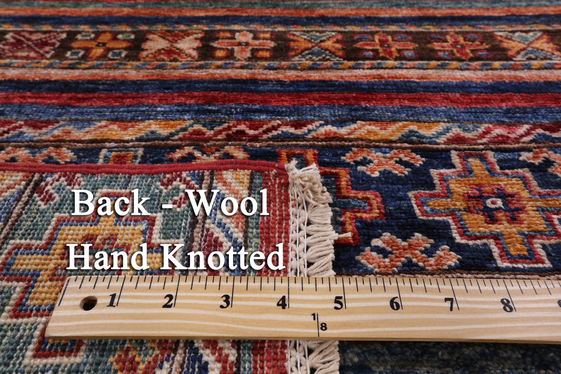 Khorjin Persian Gabbeh Hand Knotted Wool Rug - 4' 1" X 5' 11" - Golden Nile