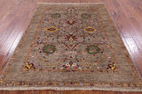 Peshawar Hand Knotted Wool Rug - 5' 1" X 6' 6" - Golden Nile