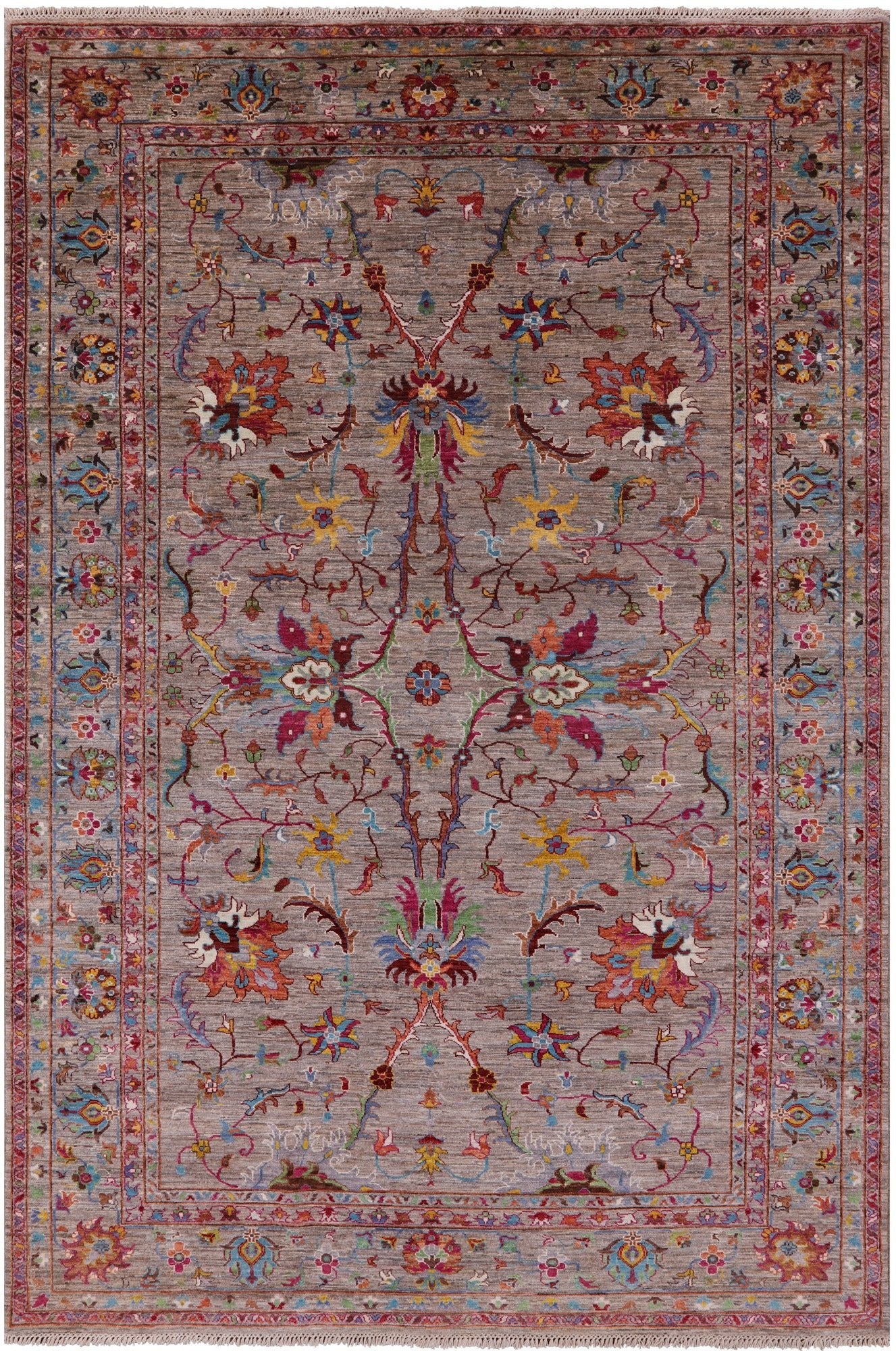Peshawar Hand Knotted Wool Rug - 6' 9" X 10' 4" - Golden Nile