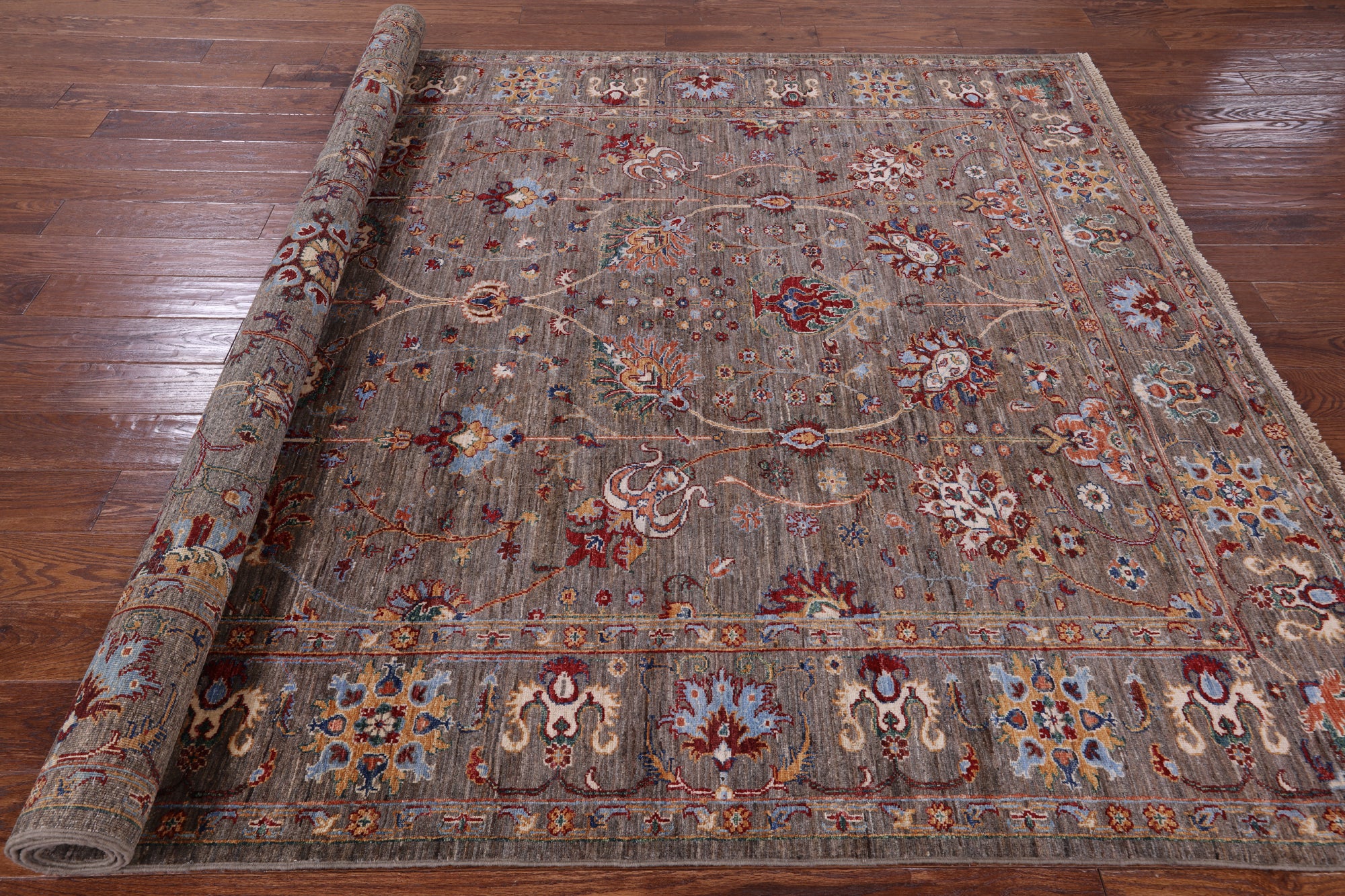 Peshawar Handmade Wool Rug - 6' 11" X 9' 9" - Golden Nile