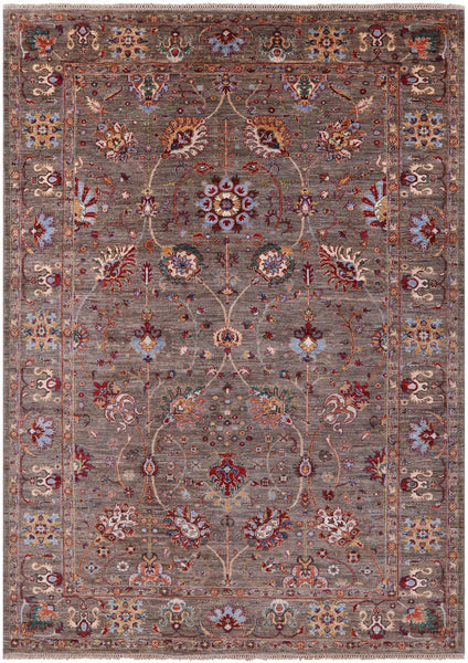 Peshawar Handmade Wool Rug - 6' 11" X 9' 9" - Golden Nile