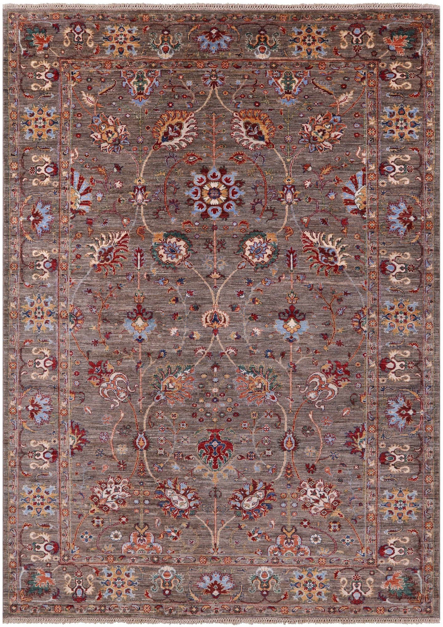 Peshawar Handmade Wool Rug - 6' 11" X 9' 9" - Golden Nile