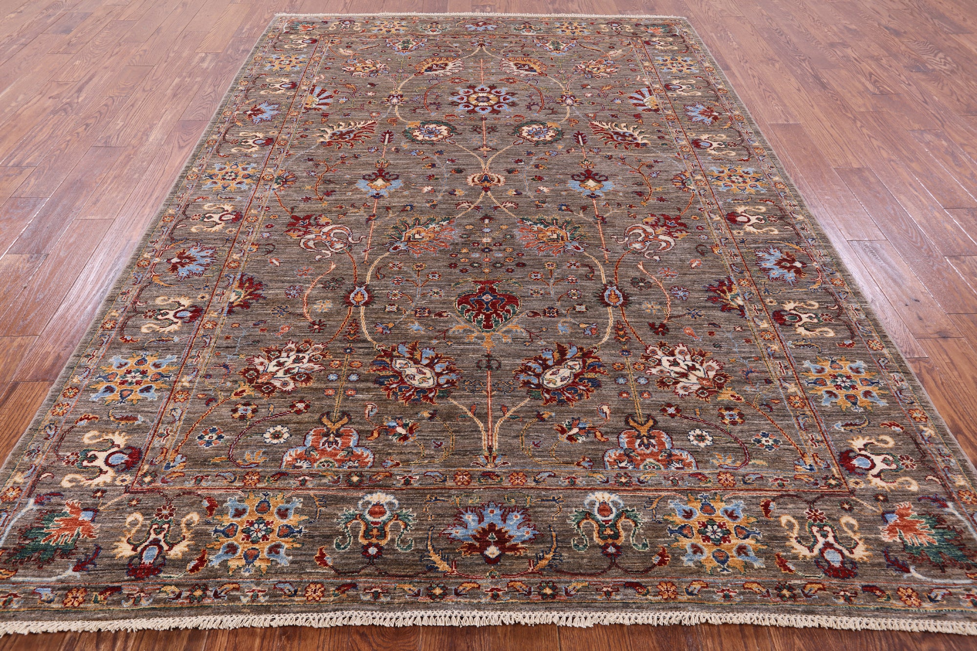 Peshawar Handmade Wool Rug - 6' 11" X 9' 9" - Golden Nile