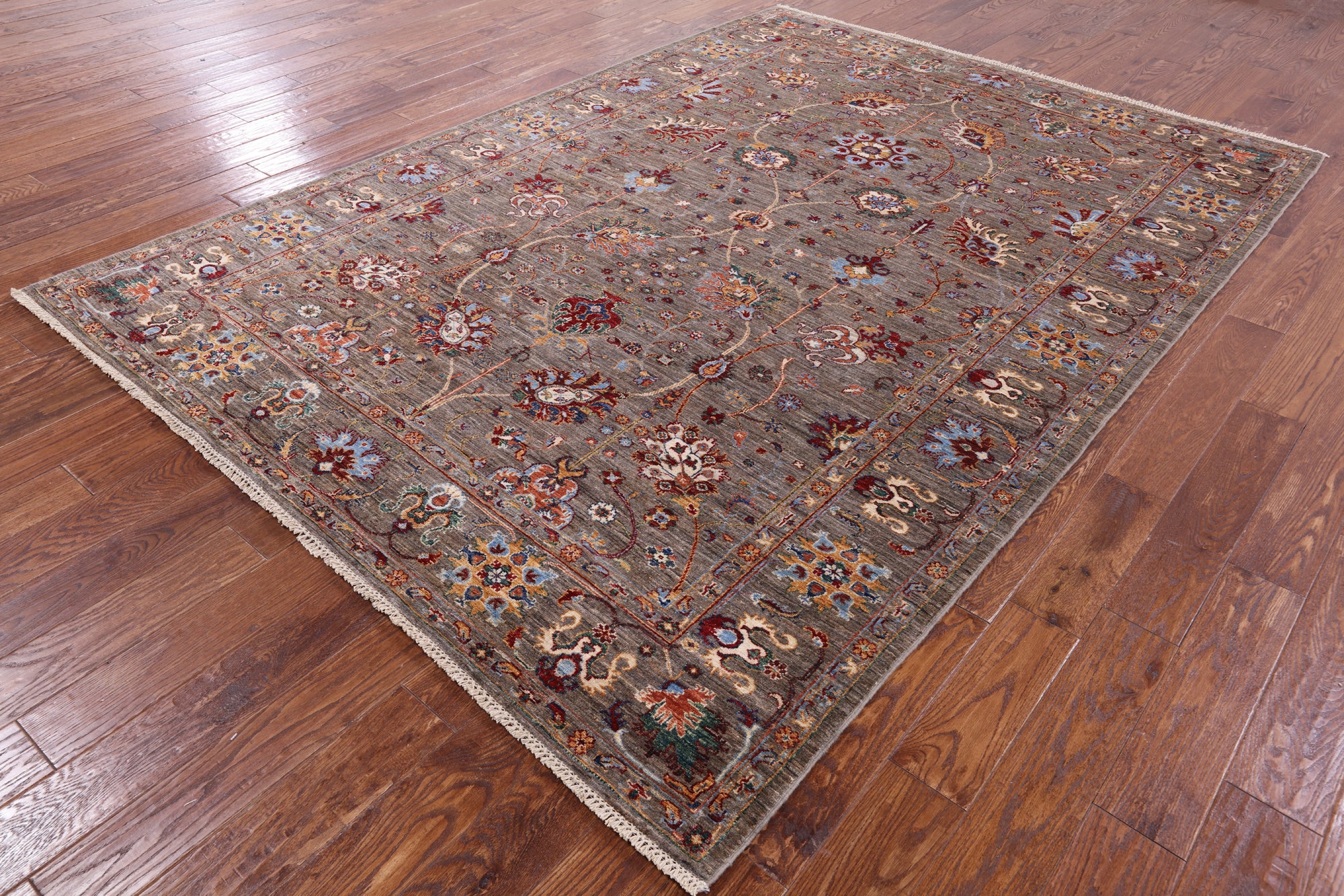 Peshawar Handmade Wool Rug - 6' 11" X 9' 9" - Golden Nile