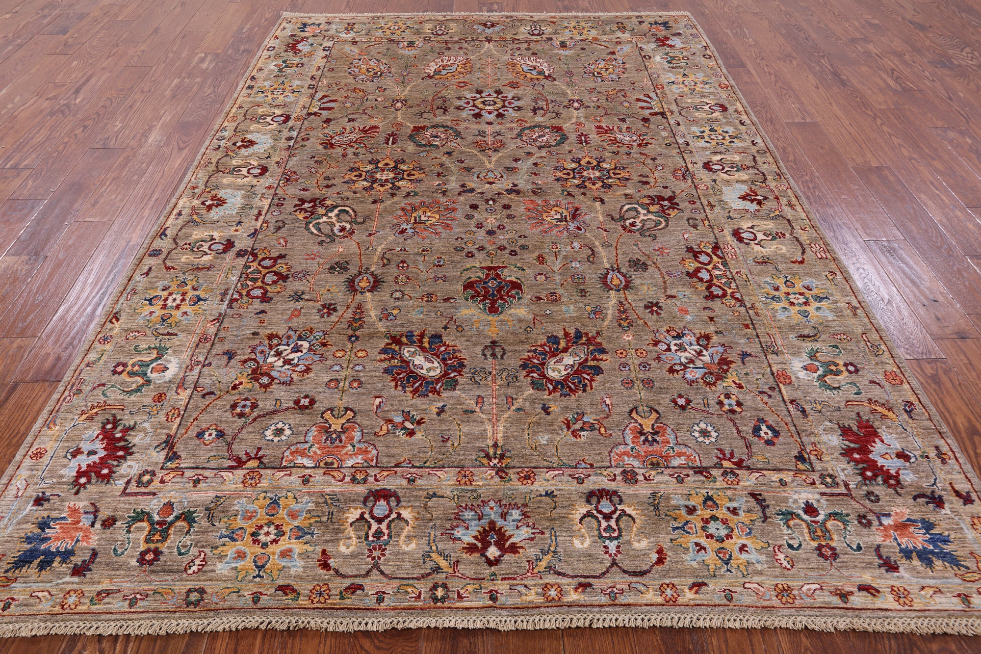 Peshawar Hand Knotted Wool Rug - 6' 8" X 9' 9" - Golden Nile