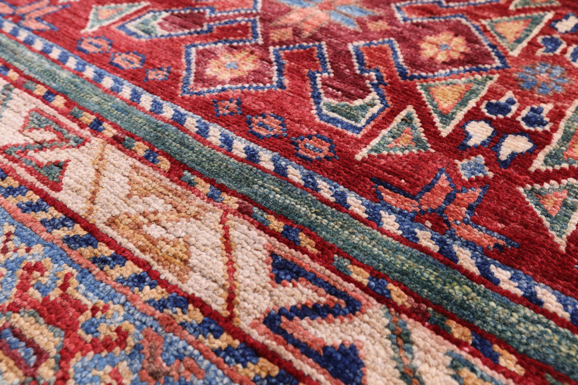 Khorjin Persian Gabbeh Hand Knotted Wool Rug - 6' 5" X 9' 10" - Golden Nile
