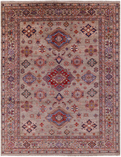 Super Kazak Handmade Wool Rug - 8' 0" X 10' 0" - Golden Nile