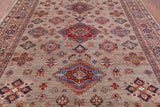 Super Kazak Handmade Wool Rug - 8' 0" X 10' 0" - Golden Nile