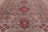 Super Kazak  Hand Knotted Wool Rug - 8' 2" X 10' 1" - Golden Nile