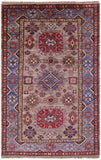 Super Kazak Handmade Wool Rug - 4' 0" X 6' 0" - Golden Nile