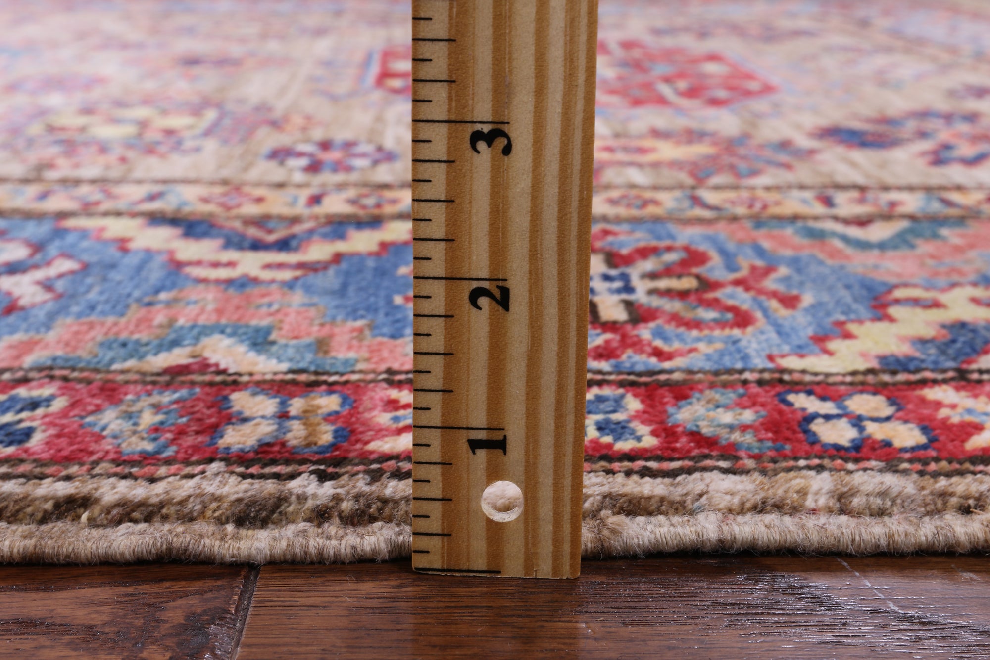 Super Kazak Handmade Wool Rug - 4' 0" X 6' 0" - Golden Nile