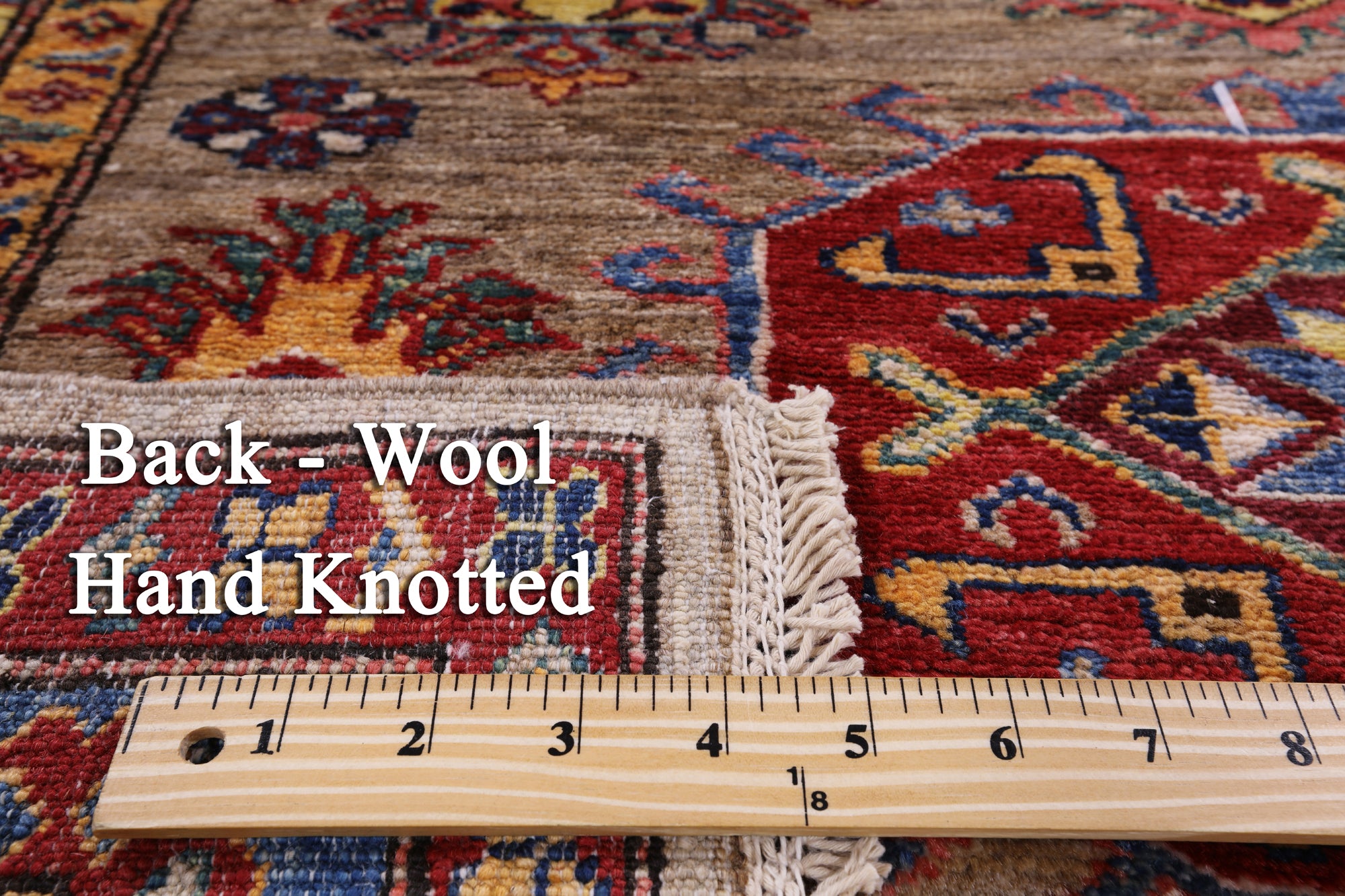 Super Kazak Handmade Wool Rug - 4' 0" X 5' 7" - Golden Nile
