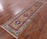 Super Kazak Handmade Wool Runner Rug - 2' 6" X 9' 10" - Golden Nile