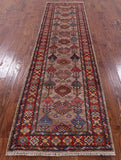 Super Kazak Hand Knotted Wool Runner Rug - 2' 8" X 9' 10" - Golden Nile