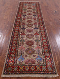 Super Kazak Handmade Wool Runner Rug - 2' 7" X 9' 2" - Golden Nile