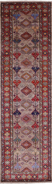 Super Kazak Handmade Wool Runner Rug - 2' 9" X 10' 0" - Golden Nile