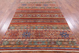 Khorjin Persian Gabbeh Handmade Wool Rug - 5' 9" X 8' 1" - Golden Nile