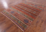 Khorjin Persian Gabbeh Handmade Wool Rug - 5' 9" X 8' 1" - Golden Nile