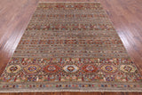Khorjin Persian Gabbeh Hand Knotted Wool Rug - 5' 8" X 7' 9" - Golden Nile
