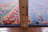Blue Tribal Persian Gabbeh Hand Knotted Wool Rug - 8' 2" X 11' 4" - Golden Nile