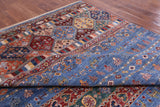 Blue Tribal Persian Gabbeh Hand Knotted Wool Rug - 8' 2" X 11' 4" - Golden Nile