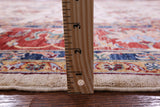 Ivory Peshawar Handmade Wool Rug - 9' 0" X 11' 10" - Golden Nile