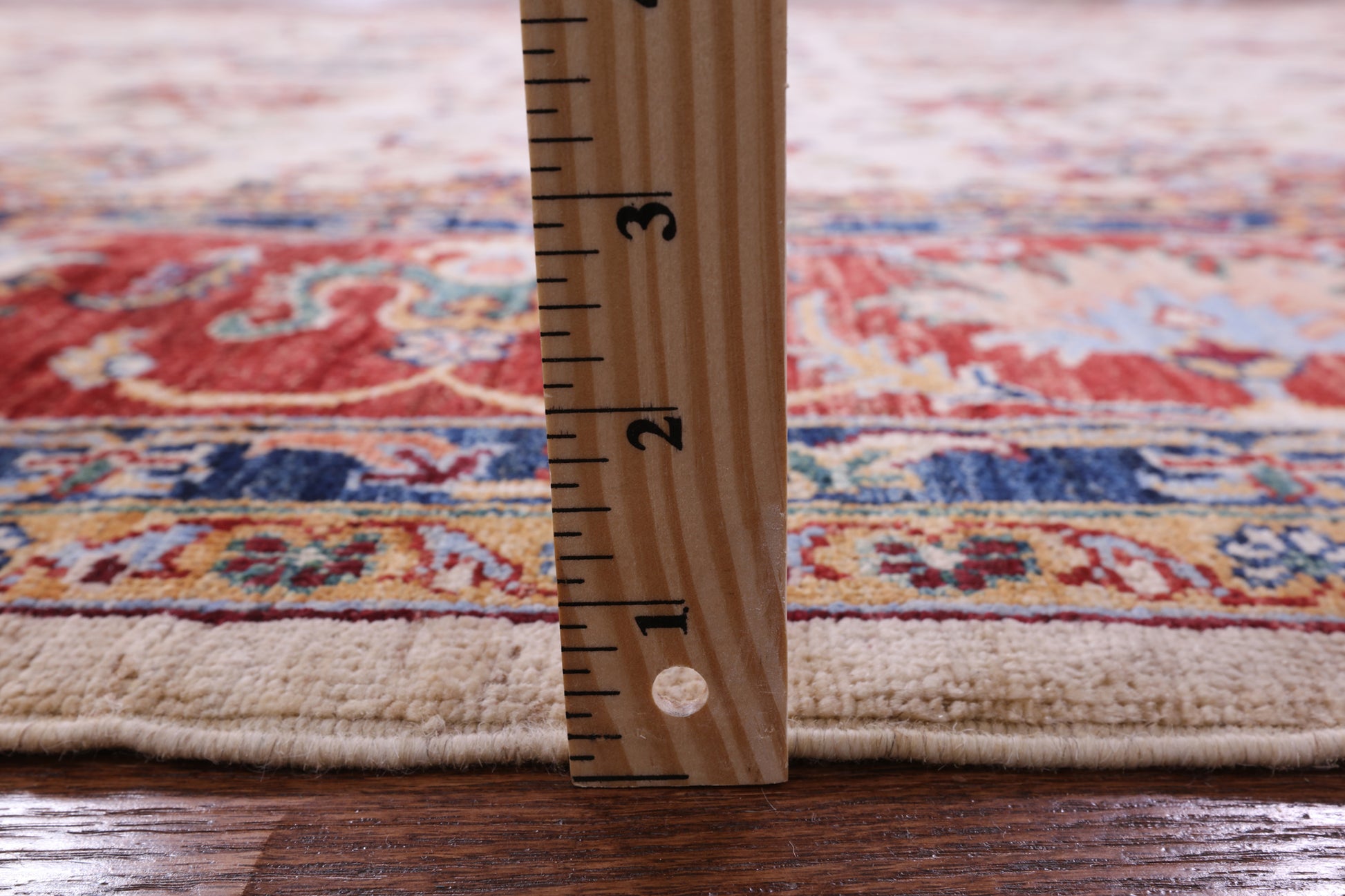 Ivory Peshawar Handmade Wool Rug - 9' 0" X 11' 10" - Golden Nile