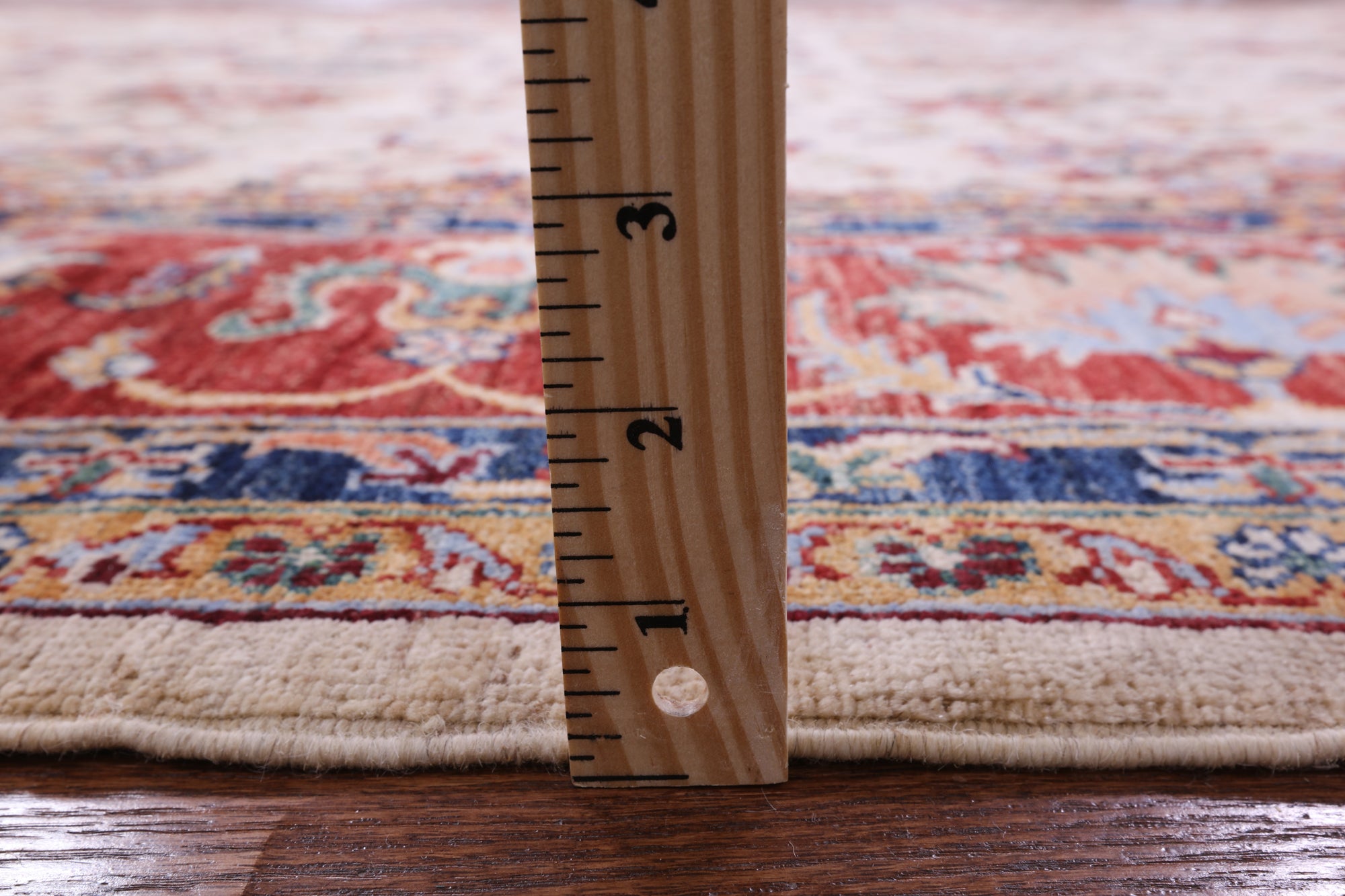 Ivory Peshawar Handmade Wool Rug - 9' 0" X 11' 10" - Golden Nile