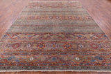 Khorjin Persian Gabbeh Hand Knotted Wool Rug - 9' 0" X 11' 10" - Golden Nile