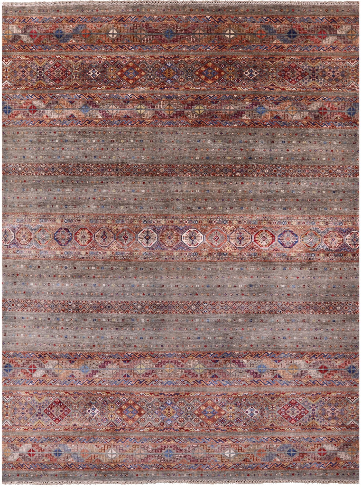 Khorjin Persian Gabbeh Hand Knotted Wool Rug - 9' 0" X 11' 10" - Golden Nile