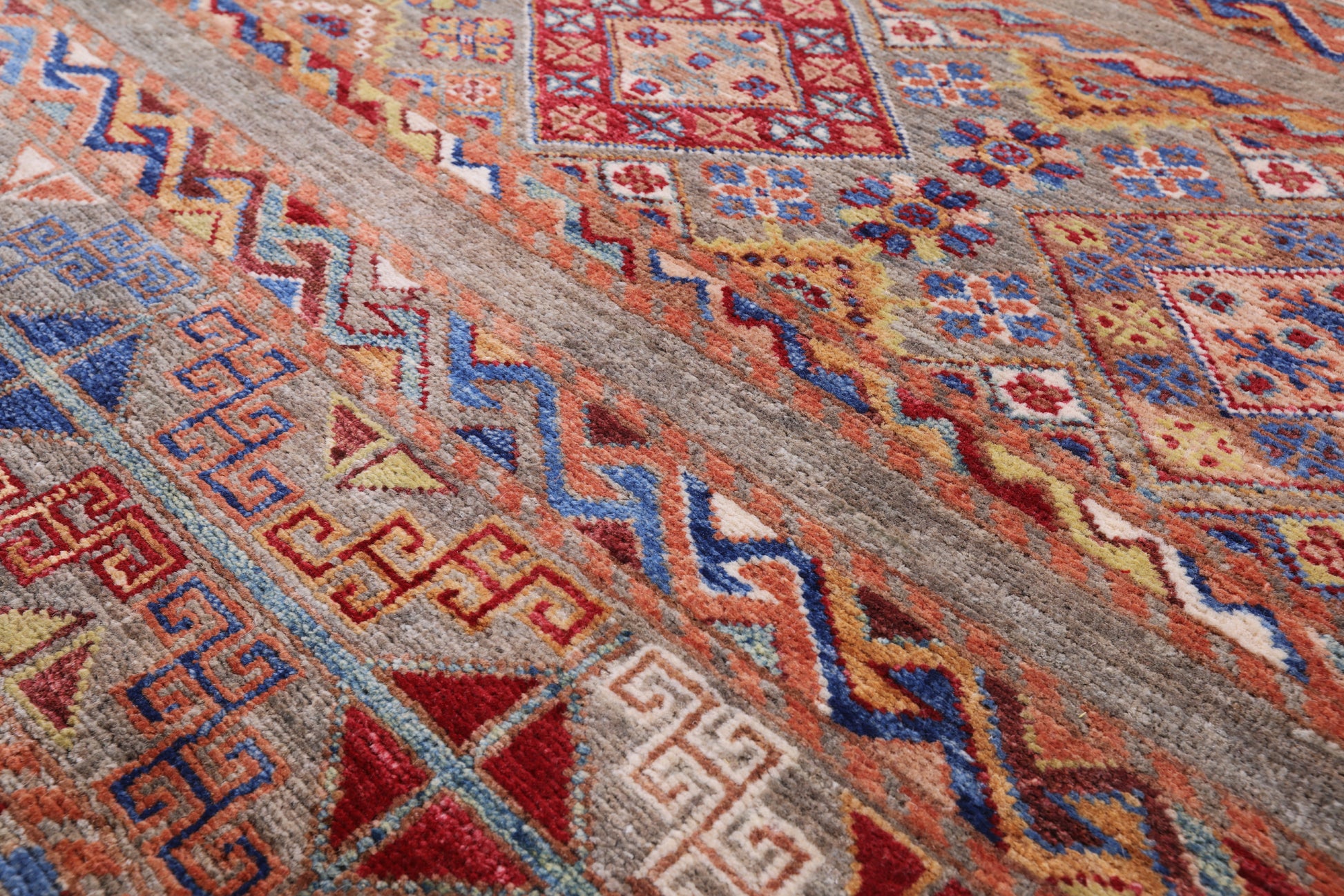 Khorjin Persian Gabbeh Hand Knotted Wool Rug - 9' 0" X 11' 10" - Golden Nile