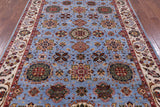 Blue Peshawar Hand Knotted Wool Rug - 6' 0" X 8' 11" - Golden Nile