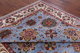 Blue Peshawar Hand Knotted Wool Rug - 6' 0" X 8' 11" - Golden Nile