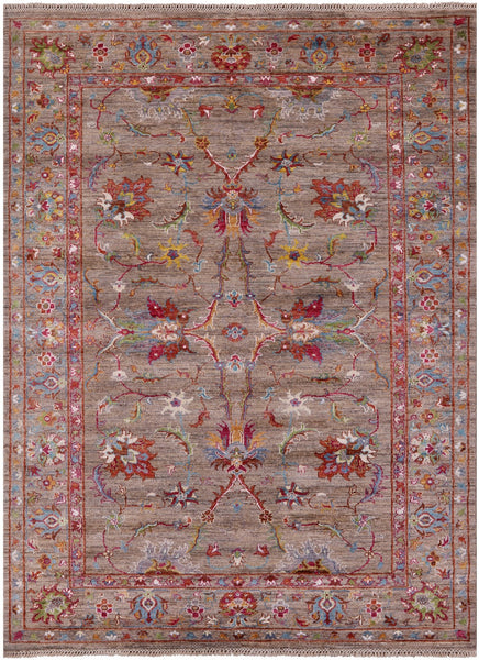 Peshawar Hand Knotted Wool Rug - 5' 10" X 7' 9" - Golden Nile