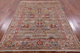 Peshawar Hand Knotted Wool Rug - 5' 10" X 7' 9" - Golden Nile