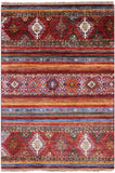 Khorjin Persian Gabbeh Handmade Wool Rug - 3' 4" X 5' 0" - Golden Nile