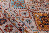 Khorjin Persian Gabbeh Hand Knotted Wool Rug - 5' 0" X 6' 6" - Golden Nile