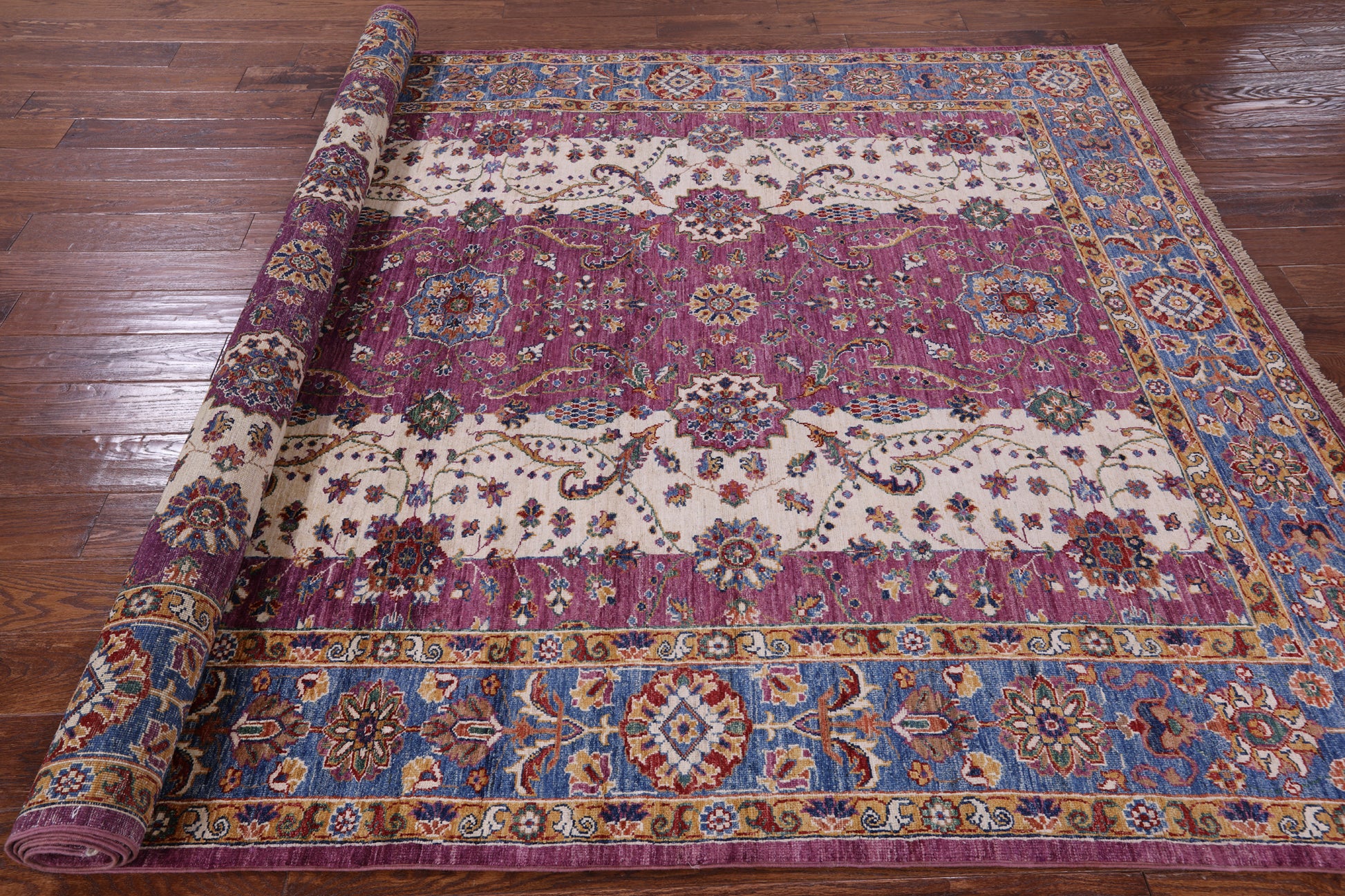 Persian Fine Serapi Hand Knotted Wool Rug - 6' 10" X 9' 9" - Golden Nile