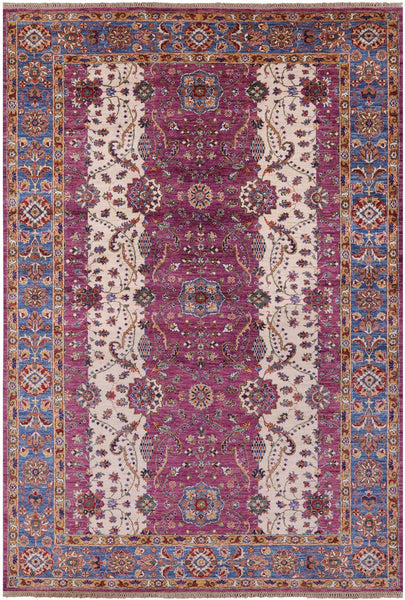Persian Fine Serapi Hand Knotted Wool Rug - 6' 10" X 9' 9" - Golden Nile