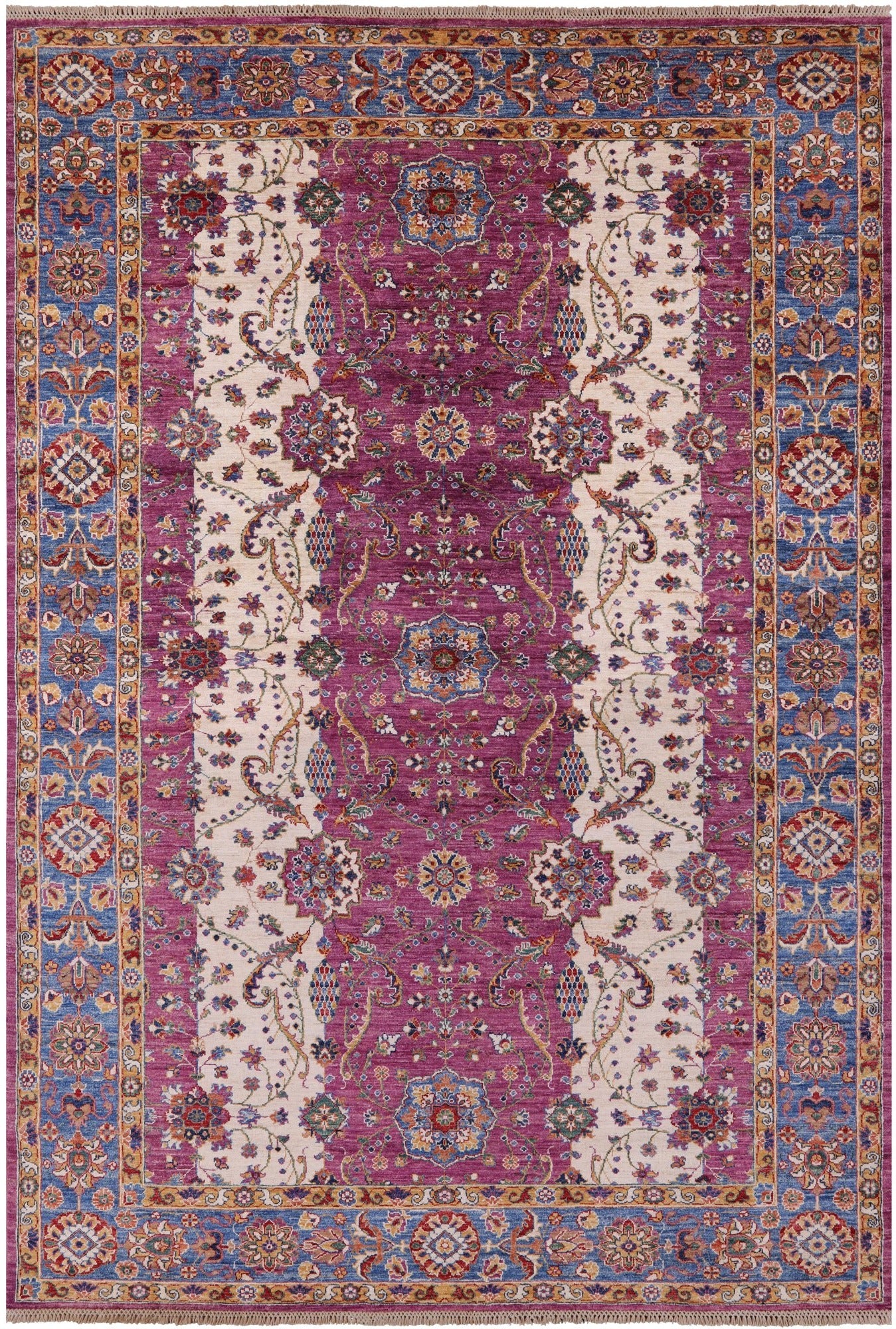 Persian Fine Serapi Hand Knotted Wool Rug - 6' 10" X 9' 9" - Golden Nile