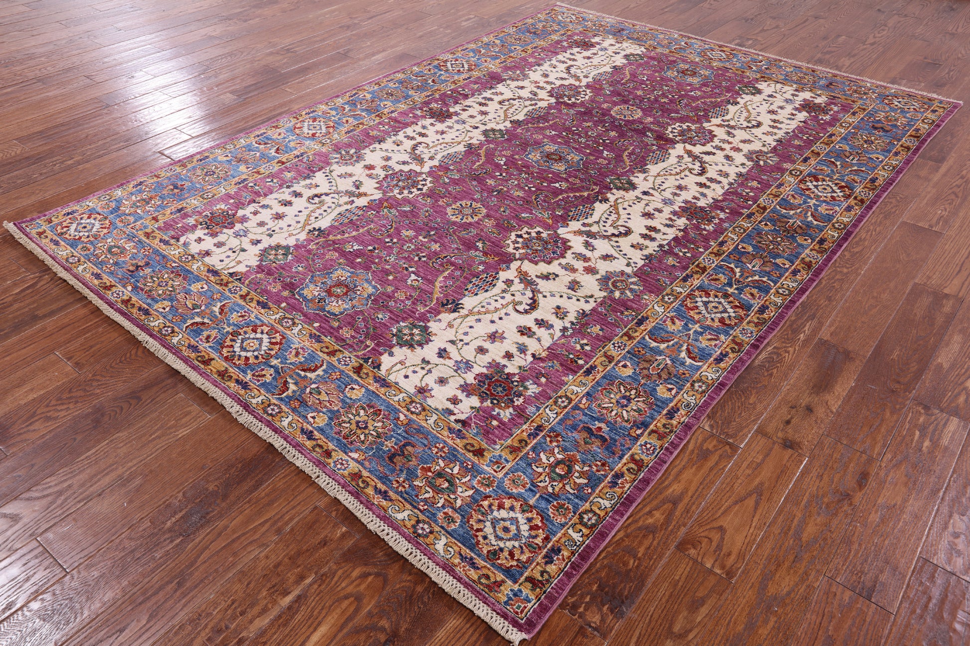 Persian Fine Serapi Hand Knotted Wool Rug - 6' 10" X 9' 9" - Golden Nile