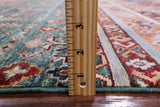 Green Khorjin Persian Gabbeh Handmade Wool Rug - 6' 10" X 9' 8" - Golden Nile