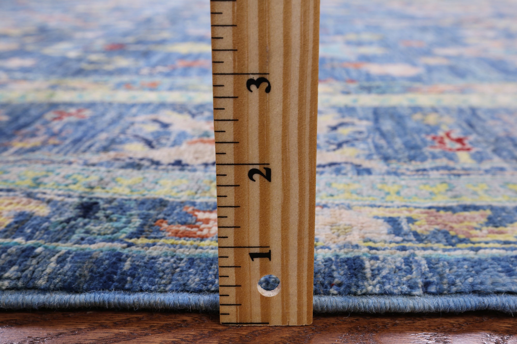 Blue Peshawar Handmade Wool Rug - 5' 9" X 8' 0" - Golden Nile